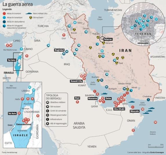 Attacchi in corso sui due fronti con missili e droni, scorte in diminuzione