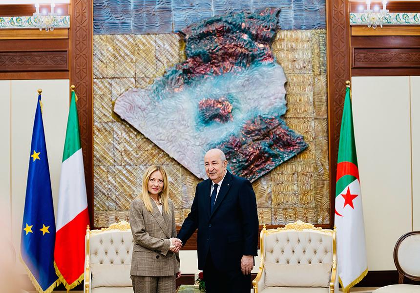 Giorgia Meloni in Algeria: rafforzamento della cooperazione energetica con 40 miliardi di interscambio entro il 2030