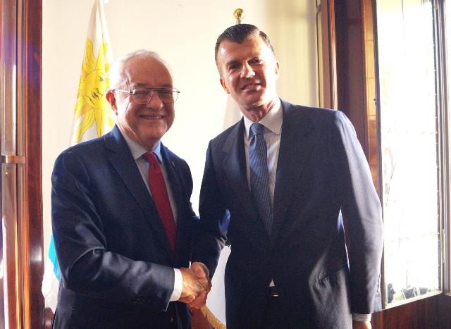 Giorgio Silli incontra il ministro degli Esteri uruguayano Mario Lubetkin a Roma