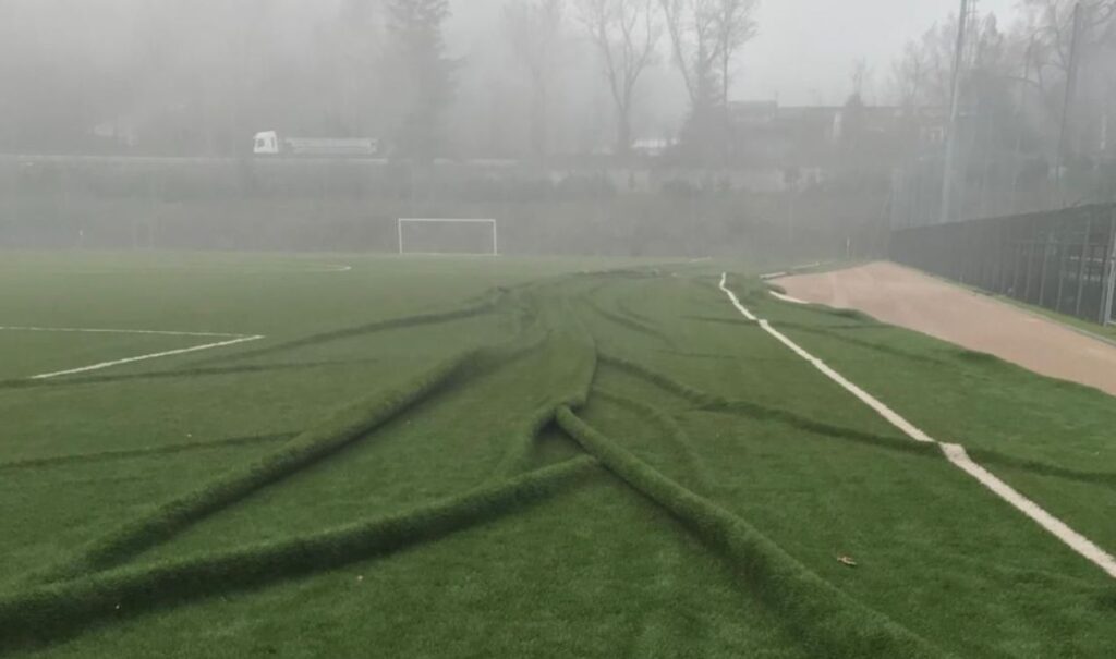 Helicopter landing of minister Nordio damages football pitch in Potenza, 800 youths unable to play