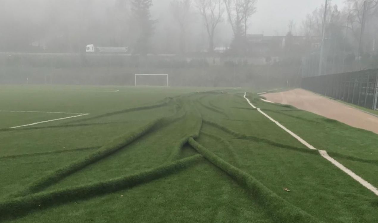 Helicopter landing of minister Nordio damages football pitch in Potenza, 800 youths unable to play