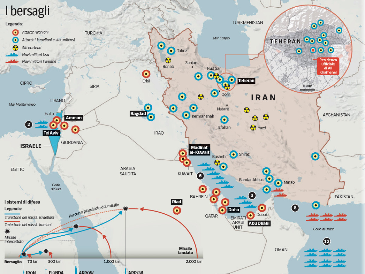 Israele lancia un attacco all'Iran: 500 obiettivi colpiti nella giornata di ieri