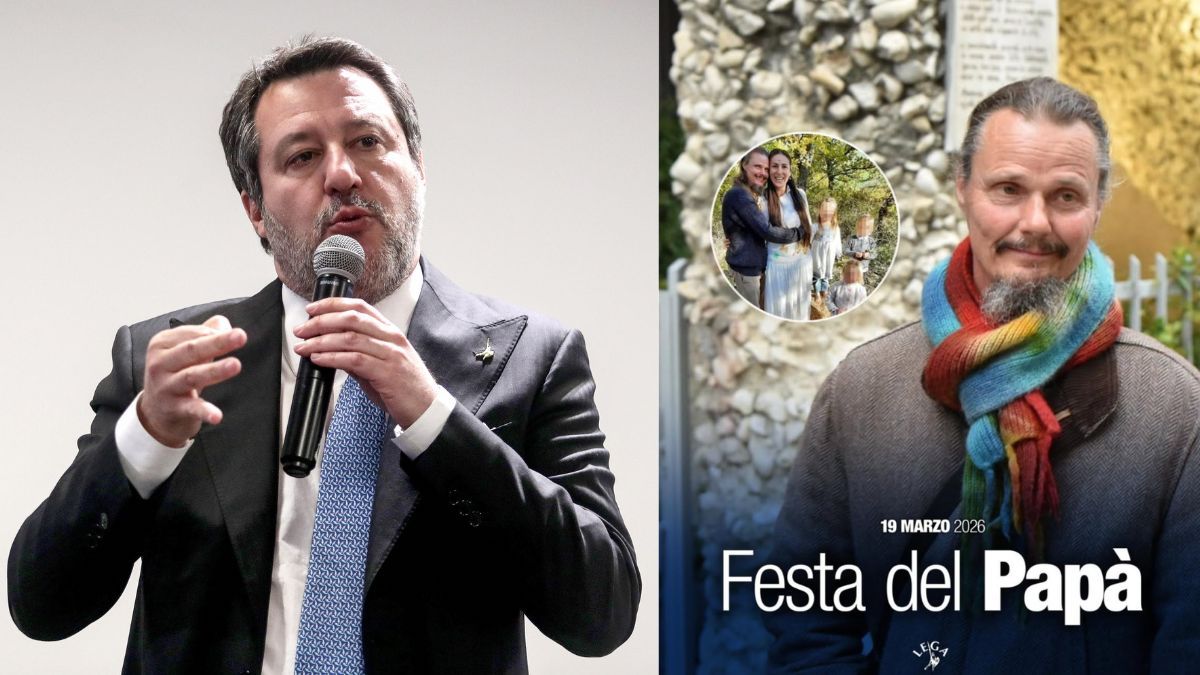 Salvini augura una buona festa del papà a Nathan, padre della famiglia nel bosco
