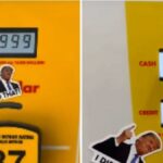 Tornano gli adesivi "L'ho fatto io" alle pompe di benzina con il volto di Trump