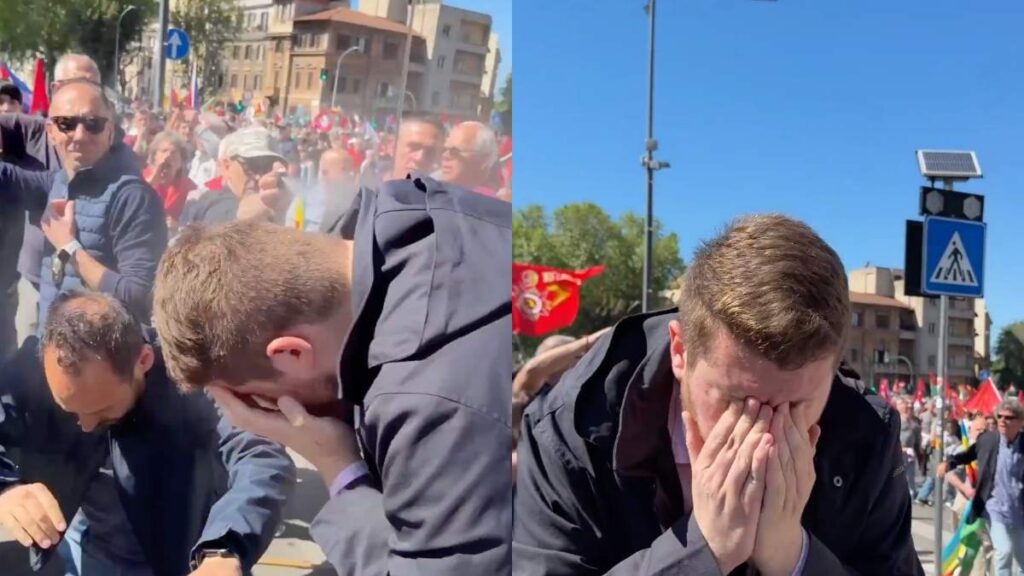 Aggressione al corteo del 25 aprile a Roma: militanti di Cambiare Rotta attaccano con spray al peperoncino sostenitori ucraini