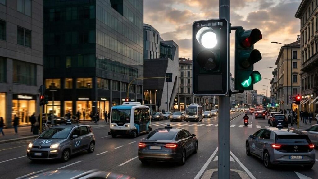 Il semaforo bianco: una nuova luce per il traffico con veicoli autonomi in Italia