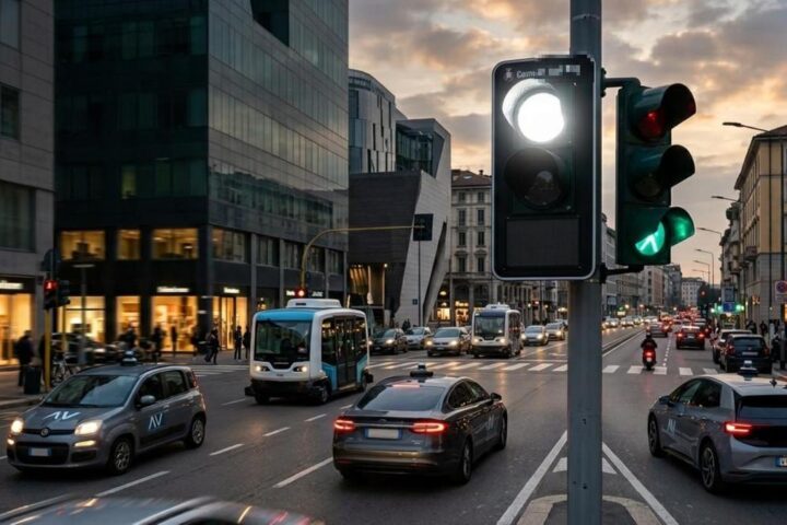Il semaforo bianco: una nuova luce per il traffico con veicoli autonomi in Italia