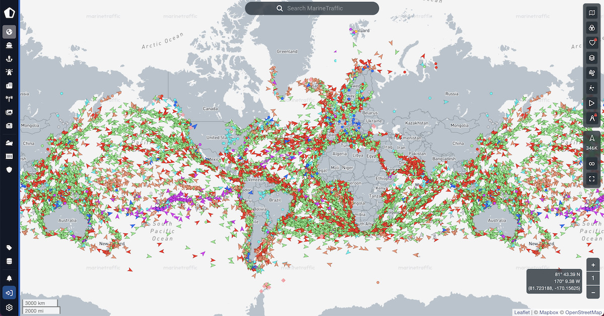 Mappe per monitorare il traffico marittimo nello stretto di Hormuz e la crisi energetica