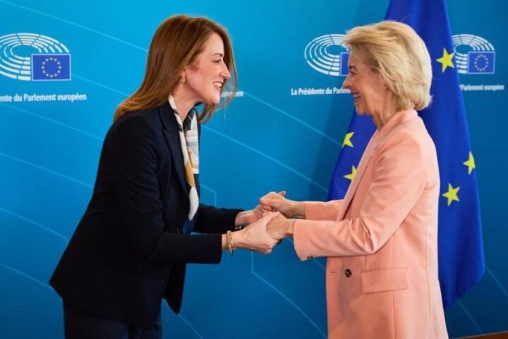 Nuovo accordo tra Ursula von der Leyen e Roberta Metsola per migliorare la cooperazione Ue