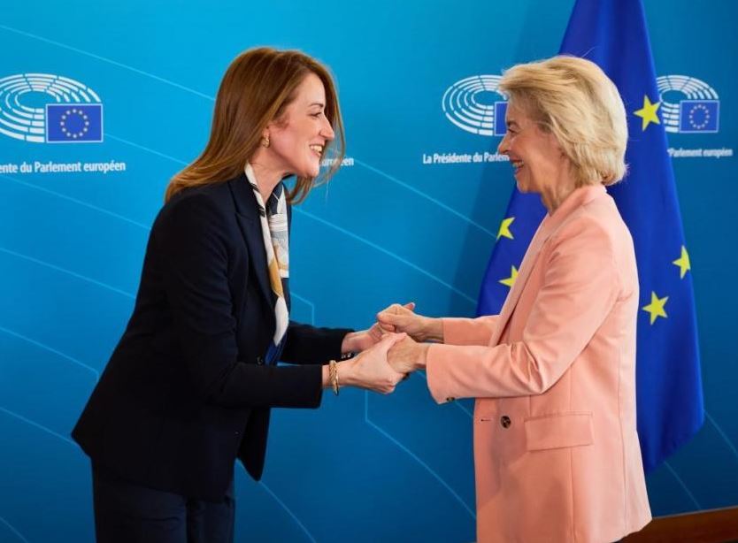 Nuovo accordo tra Ursula von der Leyen e Roberta Metsola per migliorare la cooperazione Ue