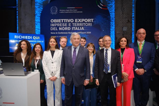 Tajani a Torino per il lancio di “Obiettivo Export”: focus sulle opportunità per le aziende italiane