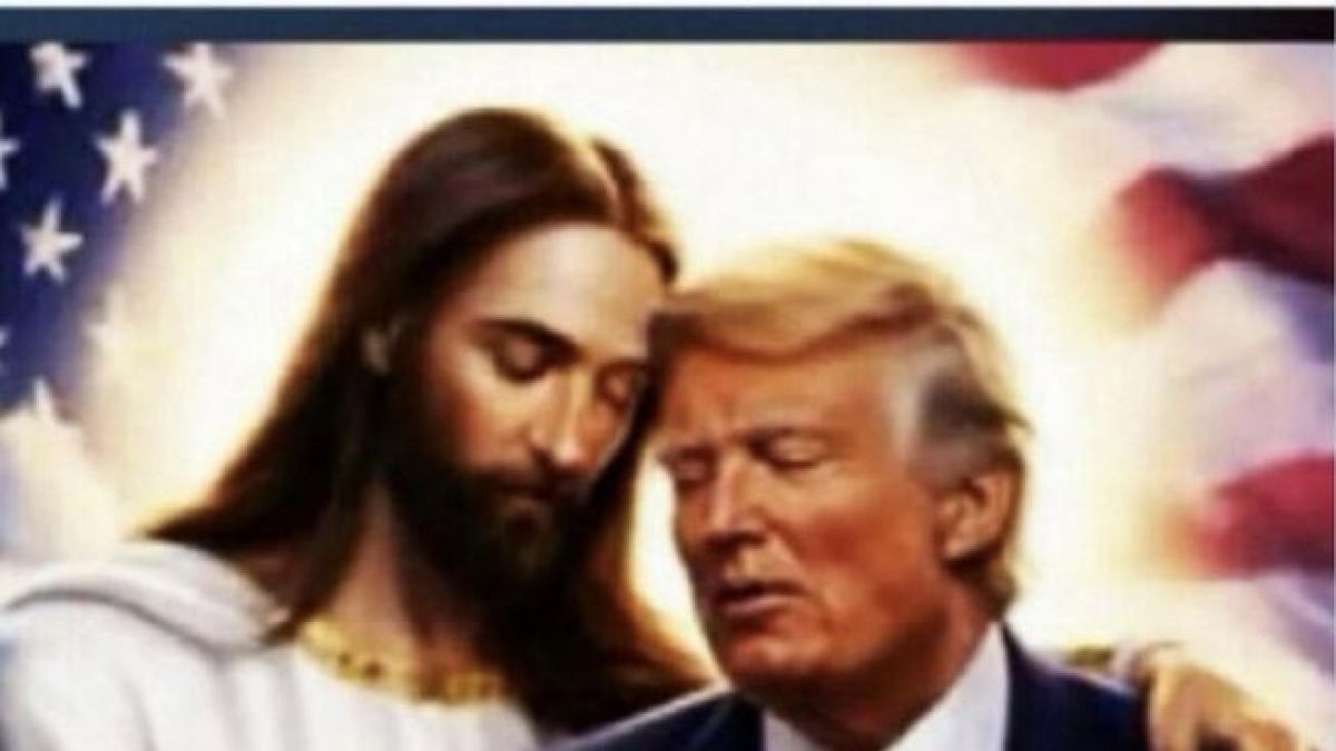 Trump condivide un'immagine di Gesù sul suo social network e commenta: «È fantastico!»