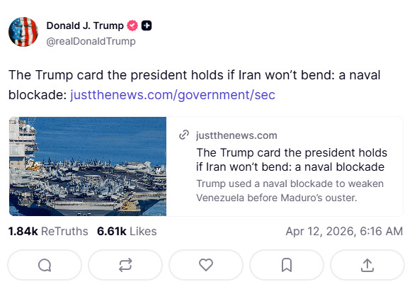 Trump rilancia l'idea di un blocco navale contro l'Iran, rischio di nuove ritorsioni