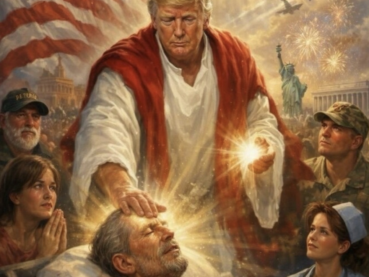 Trump si paragona a Gesù guaritore in un'immagine contro Papa Leone XIV