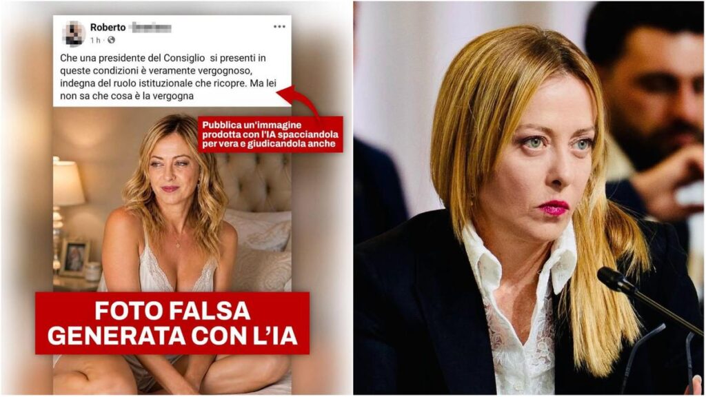 Deepfake contro Giorgia Meloni: la premier denuncia attacco alla sua immagine