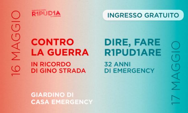 Emergency celebra 32 anni con eventi a Milano il 16 e 17 maggio
