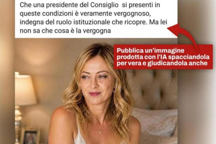 Meloni avverte: "Attenzione ai deepfake, foto false circolano sul web"
