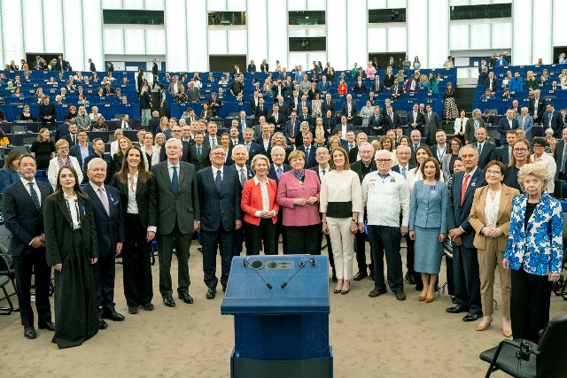 Premiazione dei primi insigniti dell'Ordine europeo al merito al Parlamento europeo di Strasburgo