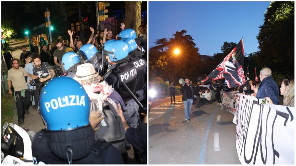 Tensione a Modena dopo attacco con auto contro la folla: manifestazioni contrapposte e scontri con la polizia