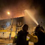 Attacco delle forze russe a Kiev con missili nella notte durante la guerra in Ucraina