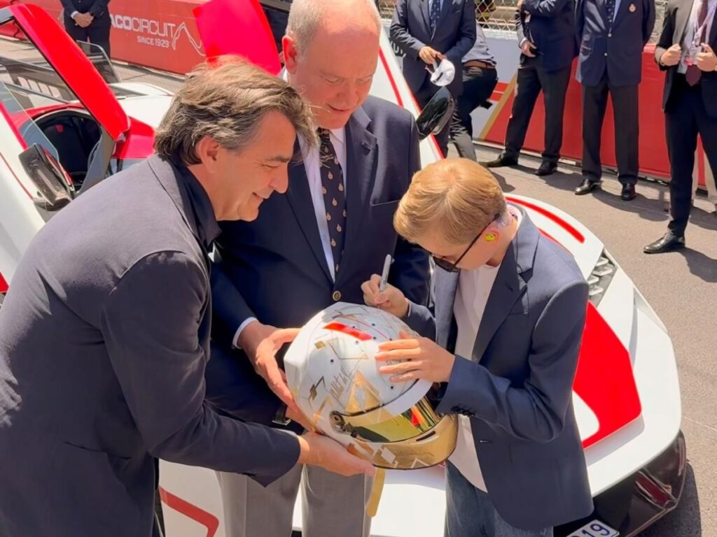 F1, il principe Alberto di Monaco e il figlio Jacques al Gran Premio con Charlène