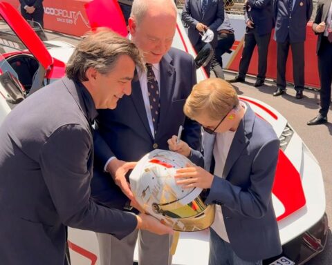 F1, il principe Alberto di Monaco e il figlio Jacques al Gran Premio con Charlène