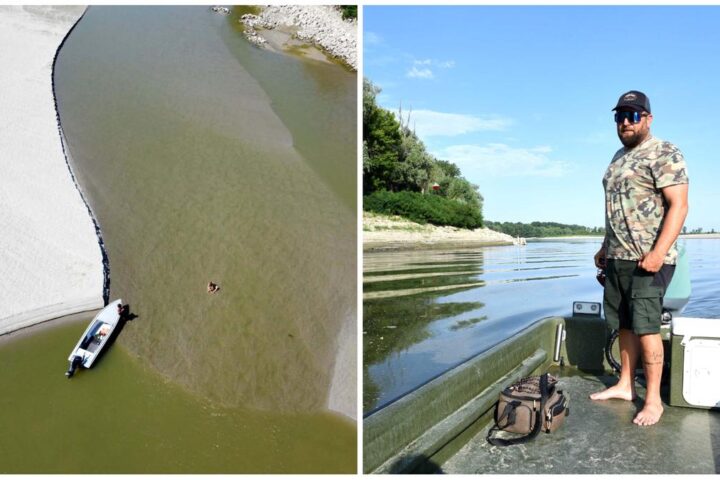 Il Po in crisi: il fiume scende a livelli allarmanti tra secche e isole