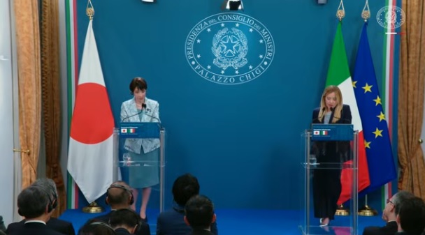 Meloni: l'Italia e il Giappone si impegnano per una cooperazione strategica al G7 di Évian