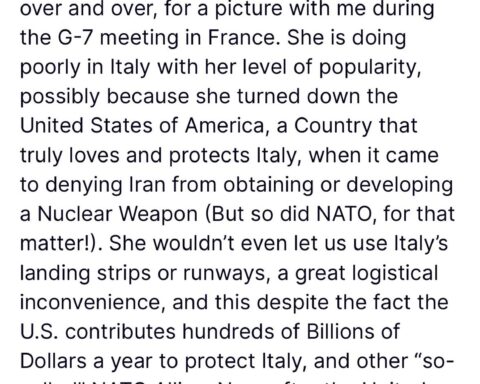 Meloni replica a Trump: «Attacchi senza senso, la mia popolarità non ti riguarda»