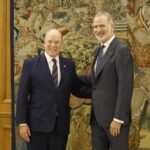 Re Felipe accoglie il principe Alberto II di Monaco alla Zarzuela per celebrare 150 anni di relazioni diplomatiche