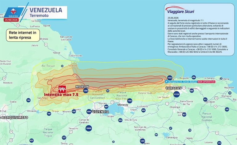 Sisma devastante in Venezuela: 32 vittime e 700 feriti, nessun italiano coinvolto