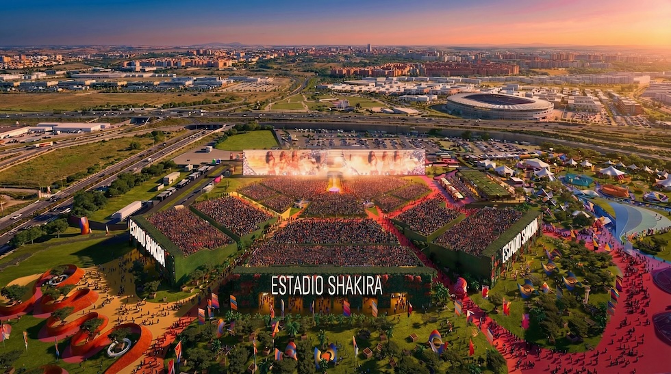 Uno stadio temporaneo da 50mila posti per i concerti di Shakira a Villaverde, Madrid