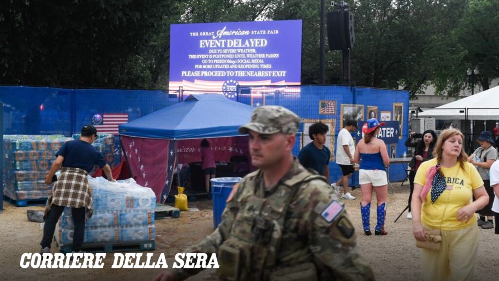 Allerta meteo a Washington: evacuato il National Mall prima del discorso di Trump, che insiste: «Parlerò a ogni costo»
