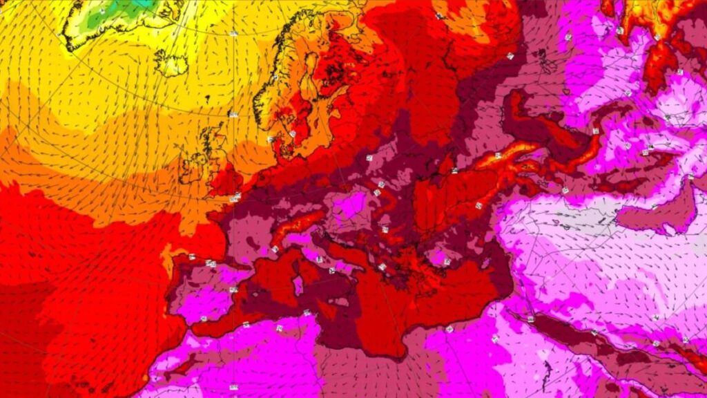 Anticiclone anomalo tra Francia e Italia, ondata di caldo record prevista per il 30 luglio