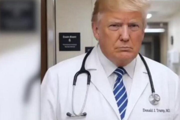 Donald Trump si presenta come medico in un video contro la sindrome anti-Trump su Truth