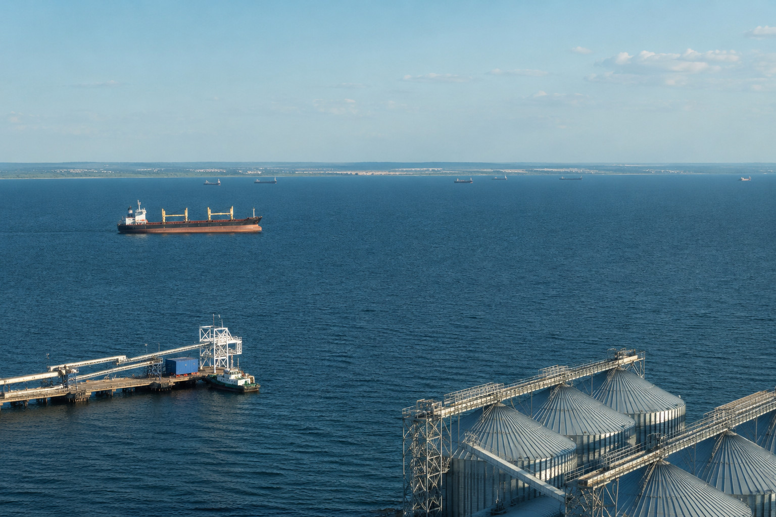 Respinta la flotta russa, l’Ucraina esporta oltre 200 milioni di tonnellate di merci dal nuovo corridoio marittimo