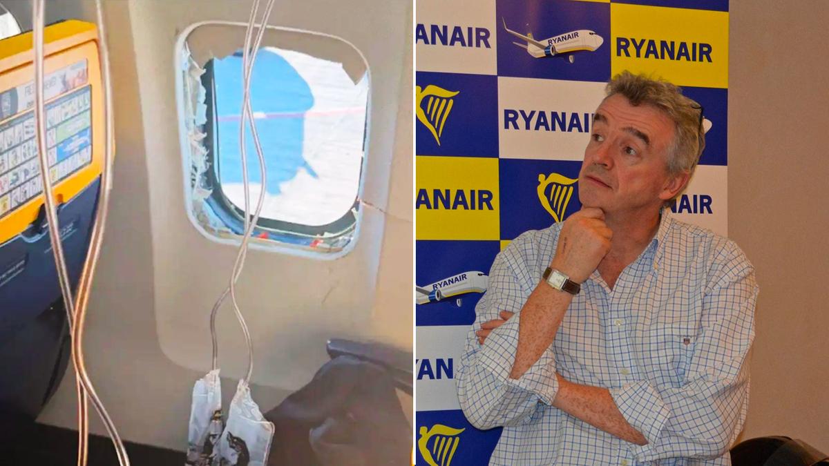 Finestrino rotto su volo Ryanair, O'Leary: "Danno causato da un oggetto estraneo"