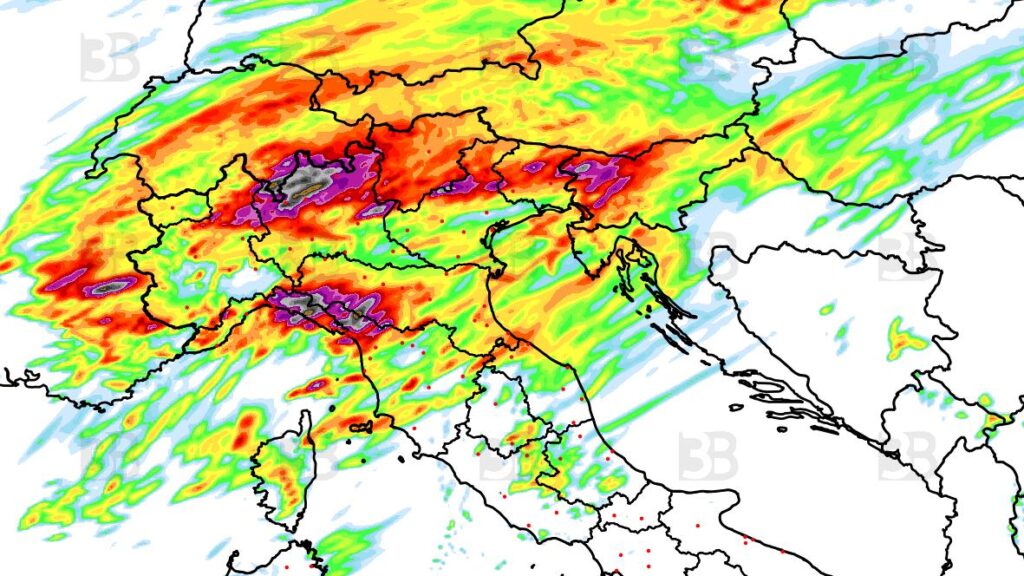 Cambio climatico in Italia: temporali intensi previsti al Centro-Nord, Sud ancora afoso