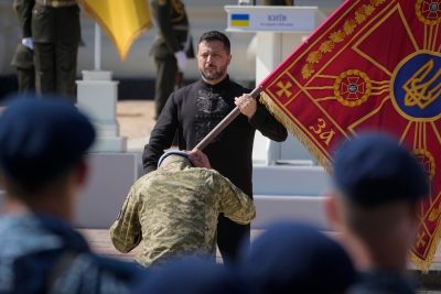 Celebrazioni a Kyiv per il 35esimo anniversario dell'indipendenza dell'Ucraina con leader stranieri presenti