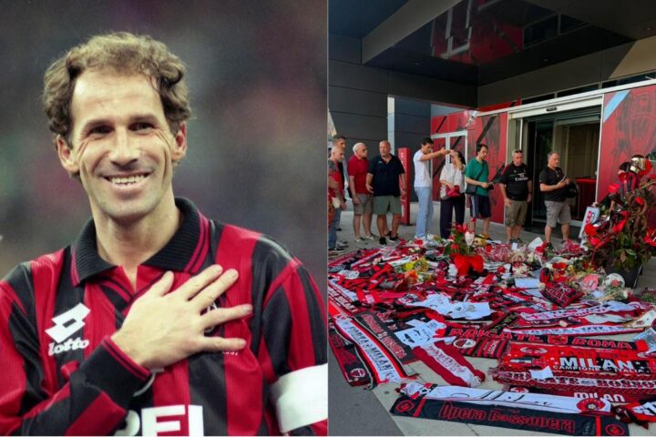 I tifosi del Milan omaggiano Franco Baresi a Casa Milan: "Sei per sempre immortale"