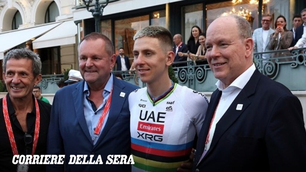 Il principe Alberto inaugura la Vuelta dal rocher di Monaco, oggi presente Pogačar per la cronometro