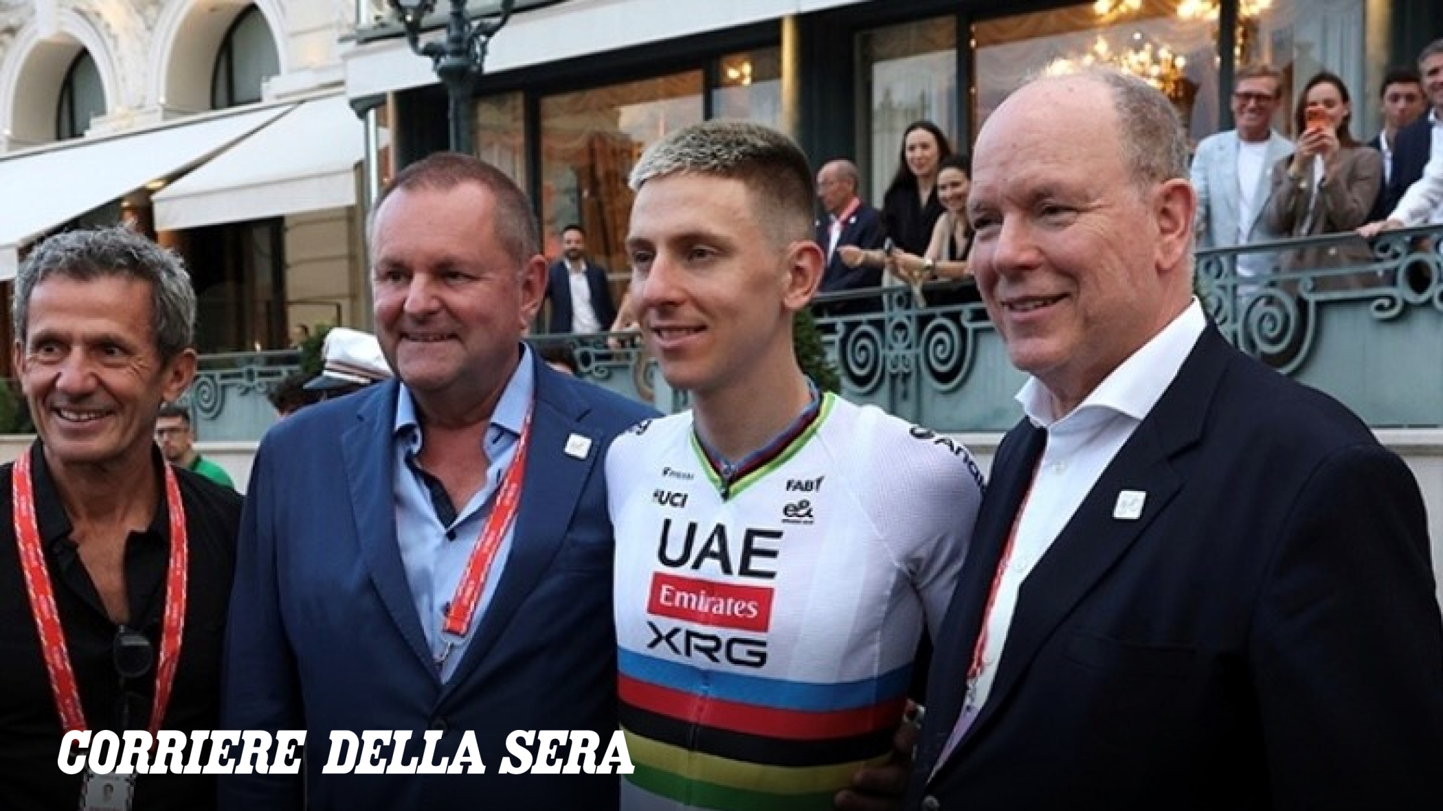 Il principe Alberto inaugura la Vuelta dal rocher di Monaco, oggi presente Pogačar per la cronometro