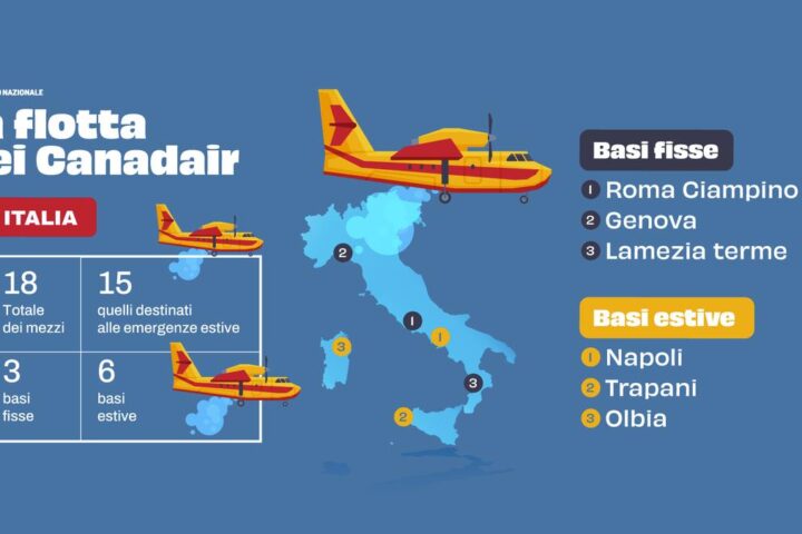Italia rinforza la flotta di Canadair per potenziare la lotta agli incendi estivi