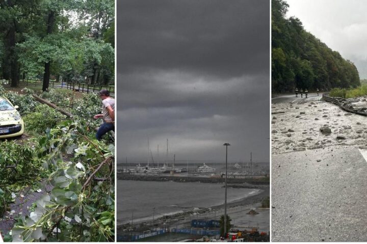 Maltempo in Italia, il Nord colpito da fulmini, frane e trombe d'aria: evacuati lavoratori in Liguria