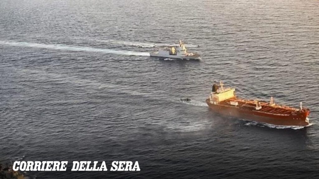 Nave Thaon di Revel ferma petroliera russa sottoposta a sanzioni nel Mediterraneo
