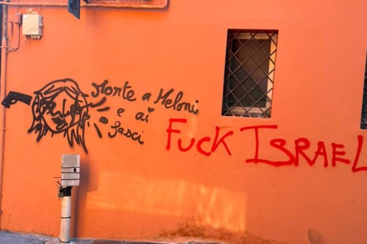 Scritte minacciose contro Giorgia Meloni a Bologna: indagini avviate per rimozione