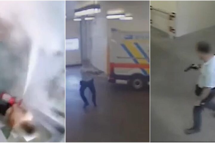 Tentativo di fuga al pronto soccorso di Prato: il video mostra l'agente che spara a un marocchino ammanettato