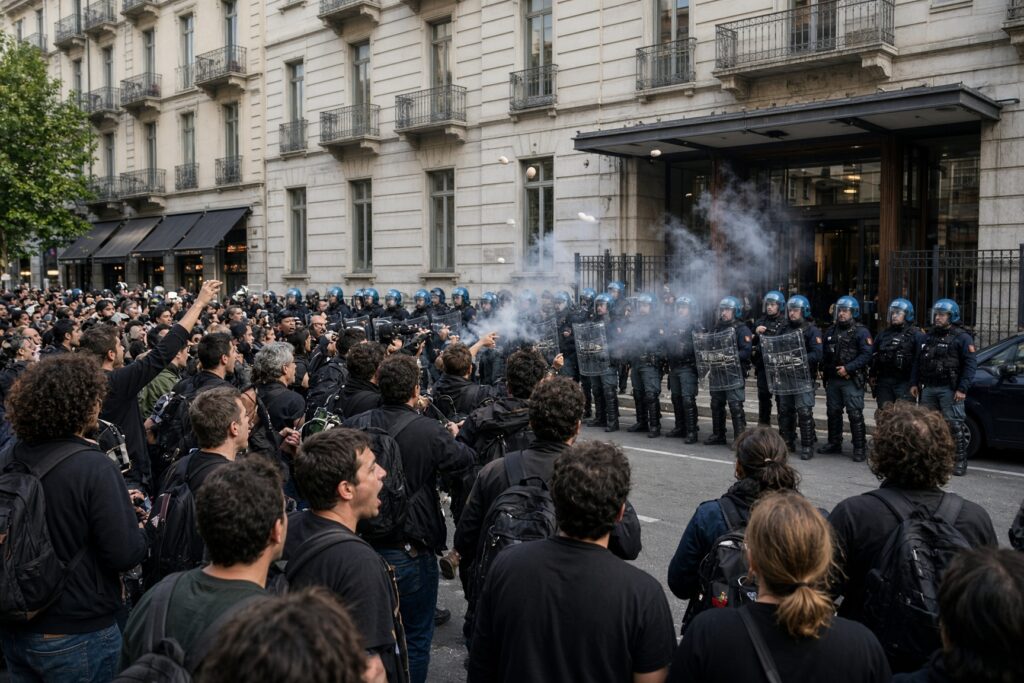 A Torino la protesta contro Vannacci investe anche una conferenza della polizia