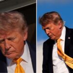 Donald Trump presenta un nuovo look con capelli castani al golf club di Bedminster