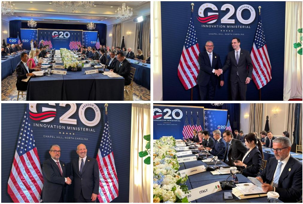 Italia al G20 Innovation Ministerial: Valentino Valentini discute innovazione e tecnologie emergenti a Chapel Hill